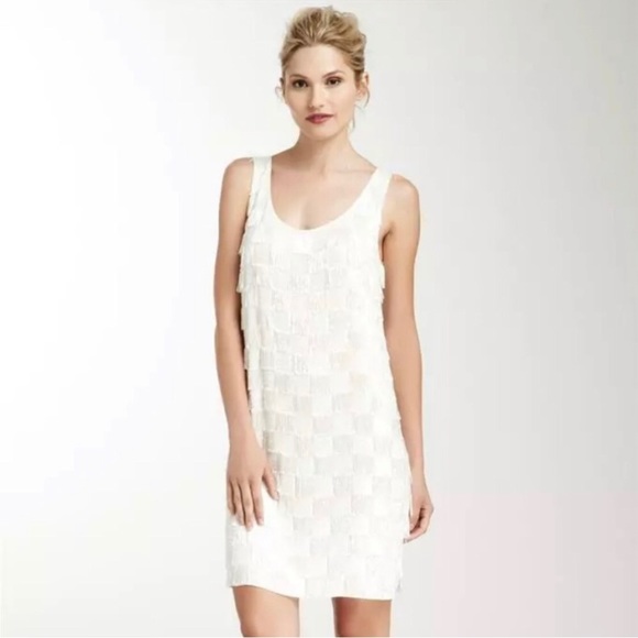 ERIN by Erin Fetherston Dresses & Skirts - ERIN BY ERIN FETHERSTON Ivory Beaded & Sequins Checkered Dress Size 2 *FLAW*
